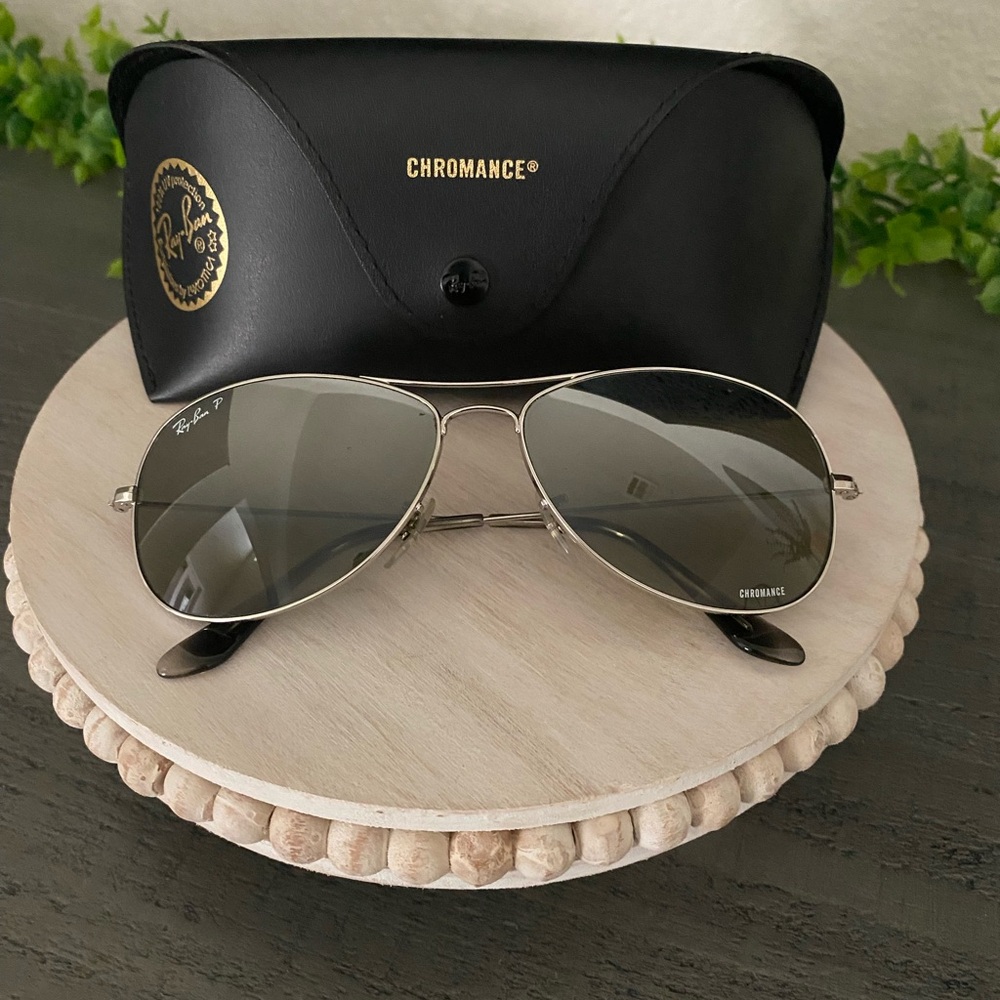 Ray-Ban Chromance Black and Silver Sunglasses